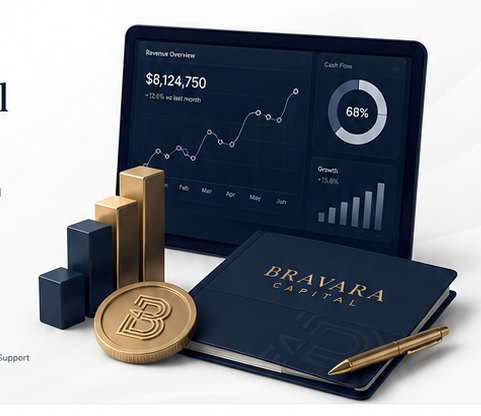 Finance dashboard and growth graphic
